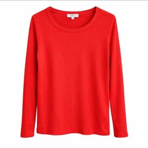 Ann Taylor LOFT Orange Round Neck Wool Blend Sweater Sz XL